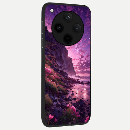  Twilight Blossom Coast back cover For Oppo Find X8 slim fit glass case with vibrant aesthetic design