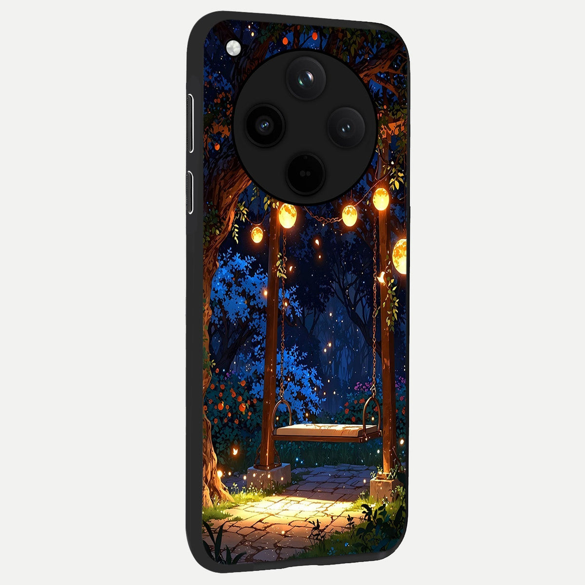  Twilight Garden Swing back cover For Oppo Find X8 slim fit glass case with vibrant aesthetic design