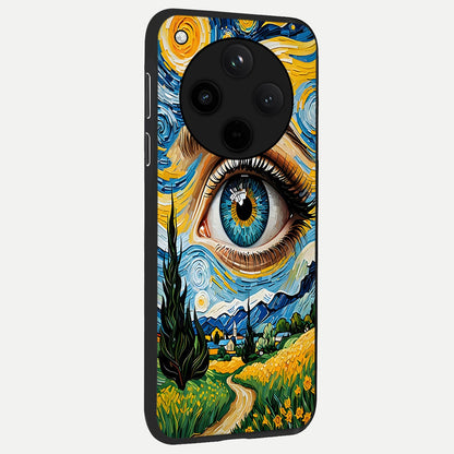  Van Gogh Eye back cover For Oppo Find X8 slim fit glass case with vibrant aesthetic design