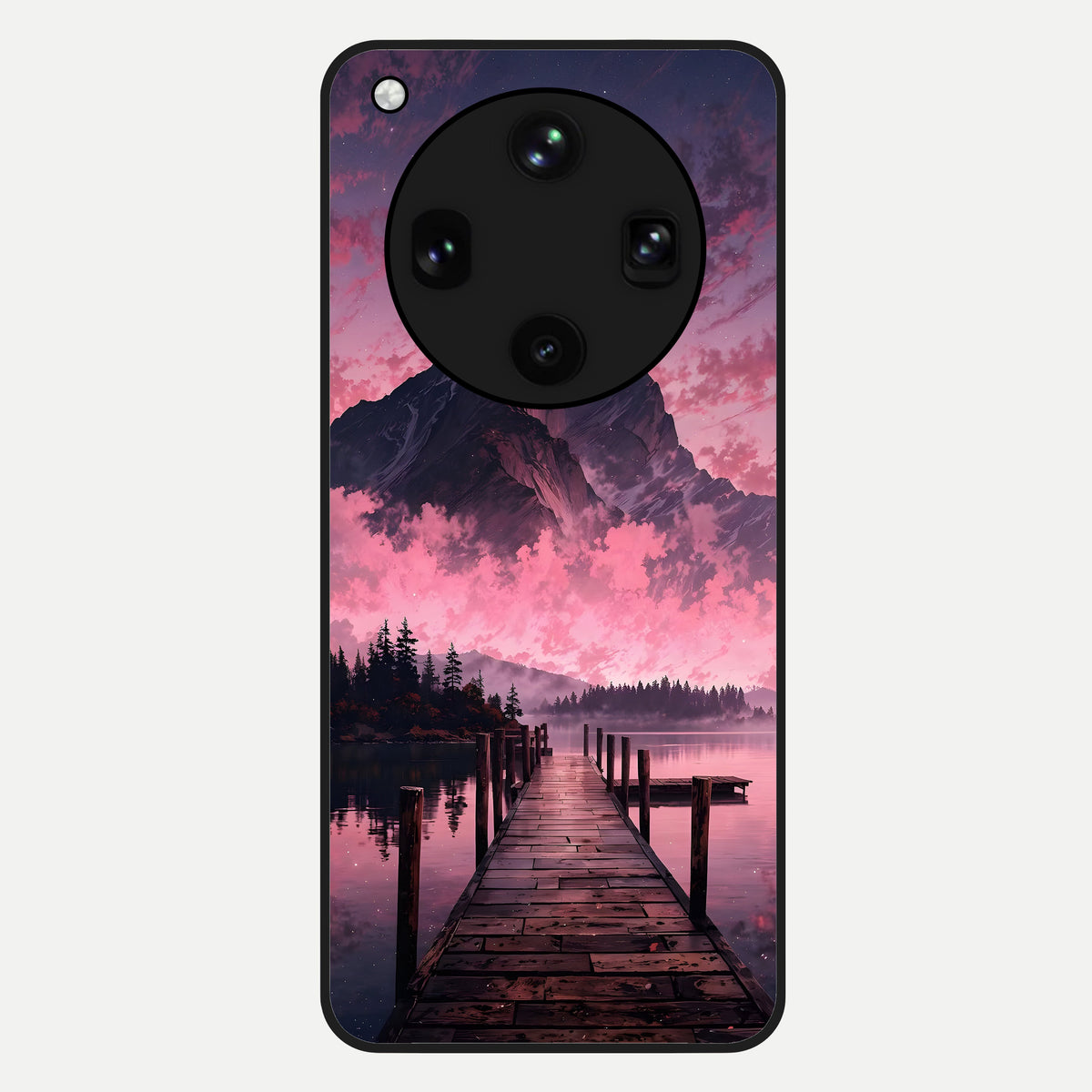  Beautiful Mountain View Glass Case For Oppo Find X8 Ultra back cover – full design glossy printed glass finish