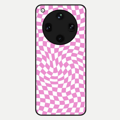  Bubblegum Check Wave Glass Case For Oppo Find X8 Ultra back cover – full design glossy printed glass finish