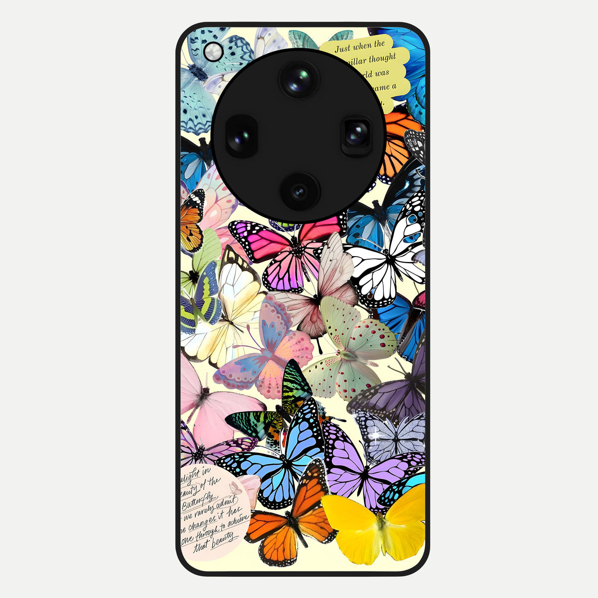  Butterflies Petal Dream Glass Case For Oppo Find X8 Ultra back cover – full design glossy printed glass finish