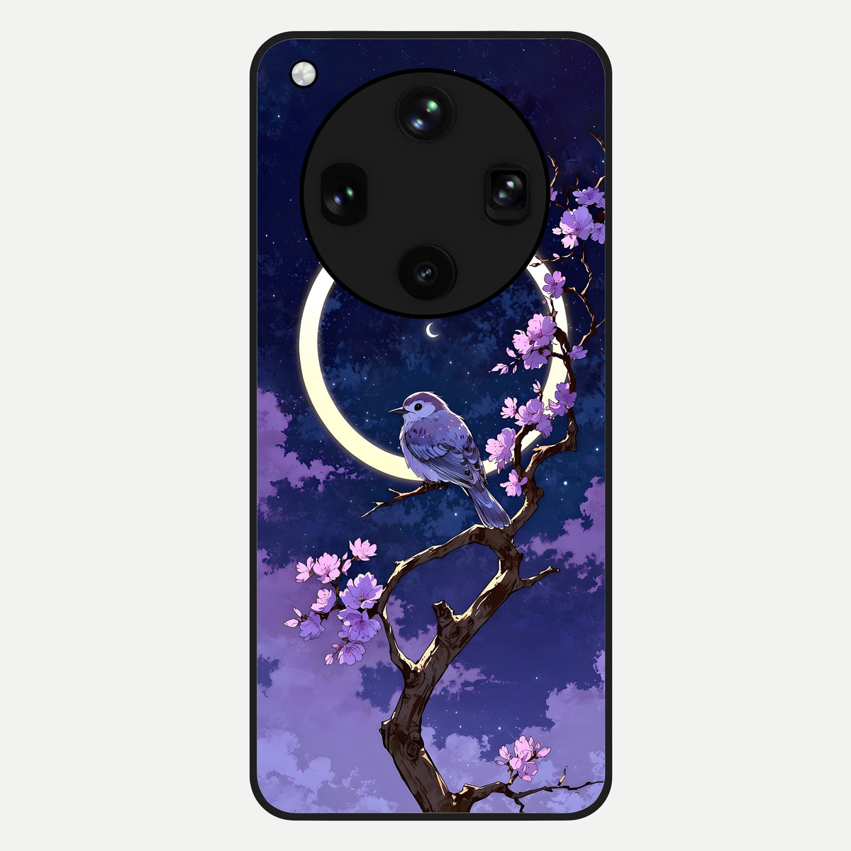  Celestial Bird Blossom Glass Case For Oppo Find X8 Ultra back cover – full design glossy printed glass finish