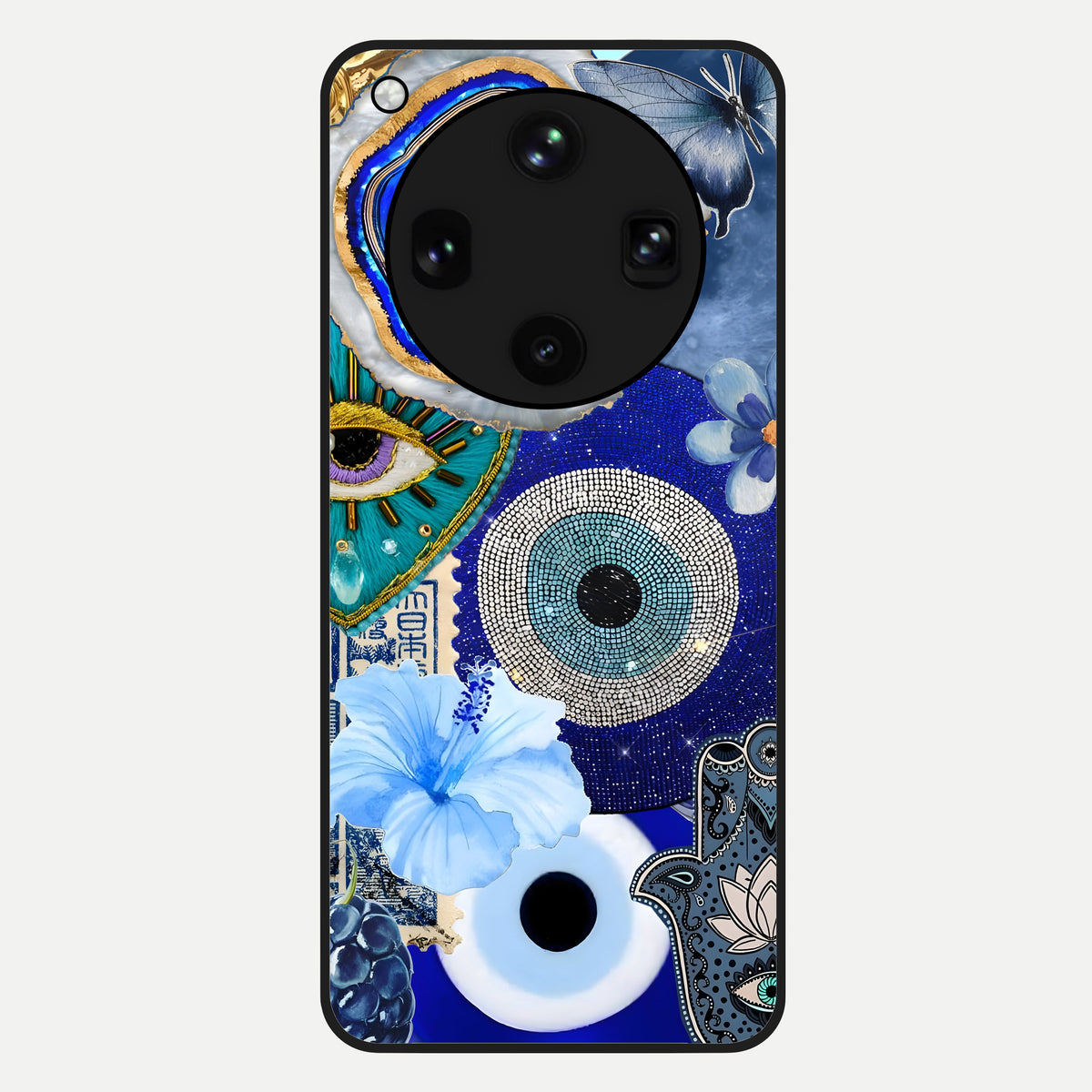  Celestial Blue Vision Glass Case For Oppo Find X8 Ultra back cover – full design glossy printed glass finish