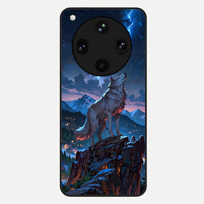  Celestial Wolf Howl Glass Case For Oppo Find X8 Ultra back cover – full design glossy printed glass finish