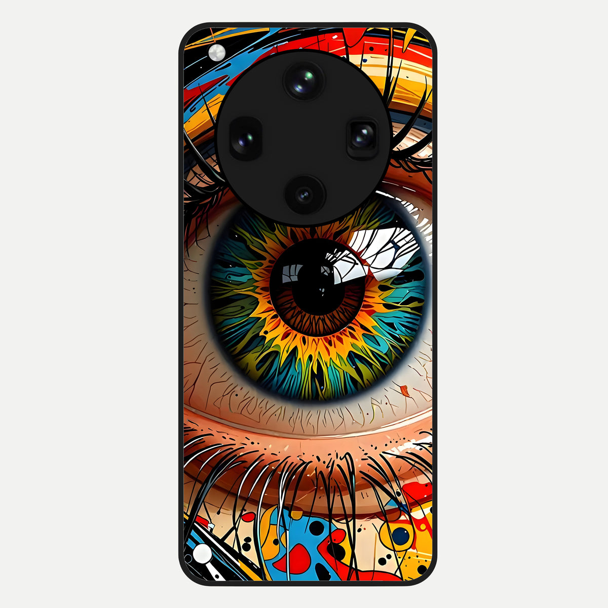  Colorful Eye Glass Case For Oppo Find X8 Ultra back cover – full design glossy printed glass finish
