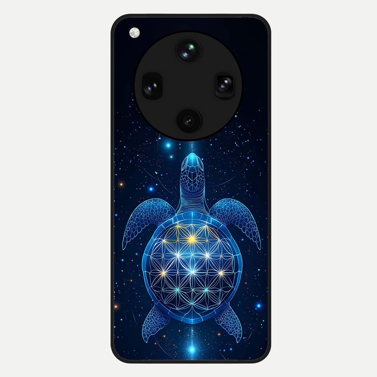  Crimson Blue Turtle Glass Case For Oppo Find X8 Ultra back cover – full design glossy printed glass finish