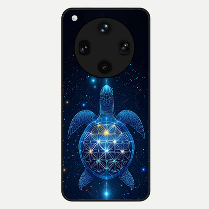  Crimson Blue Turtle Glass Case For Oppo Find X8 Ultra back cover – full design glossy printed glass finish