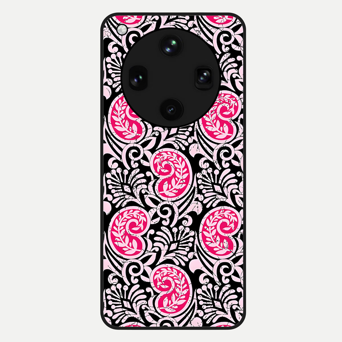  Crimson Paisley Charm Glass Case For Oppo Find X8 Ultra back cover – full design glossy printed glass finish