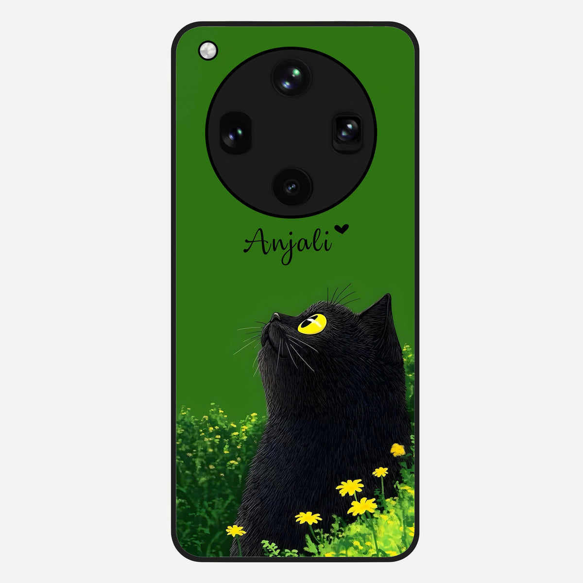  Emerald Cat Custom Name Glass Case For Oppo Find X8 Ultra back cover – full design glossy printed glass finish