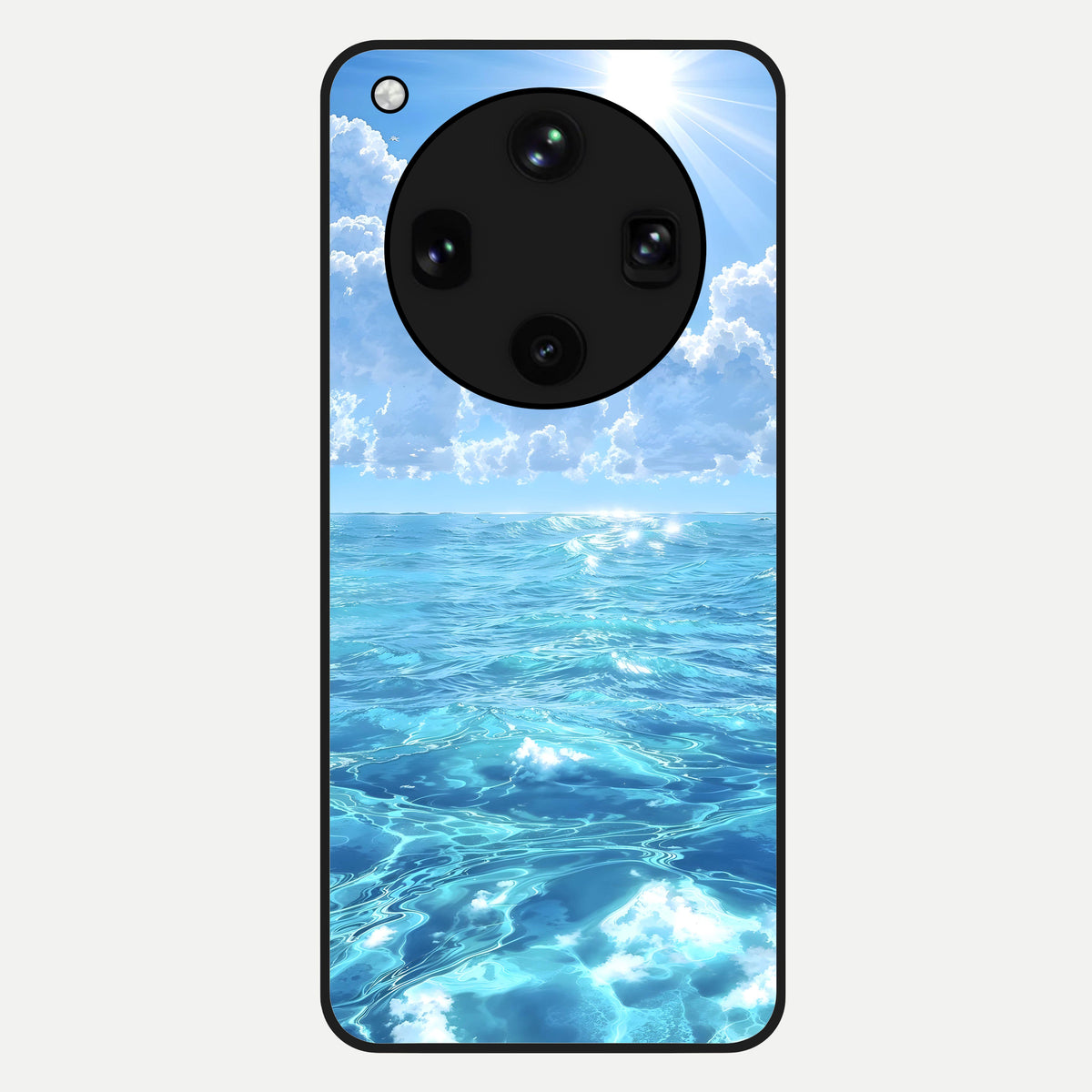  Endless Ocean Horizon Glass Case For Oppo Find X8 Ultra back cover – full design glossy printed glass finish