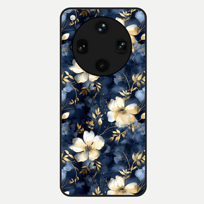  Golden Midnight Bloom Glass Case For Oppo Find X8 Ultra back cover – full design glossy printed glass finish