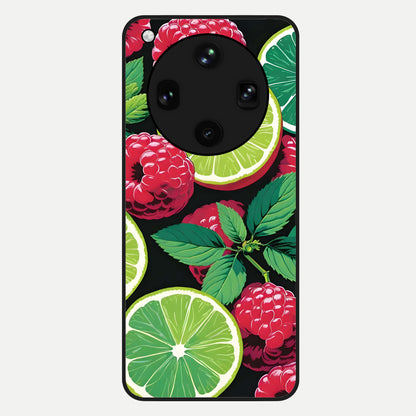  Lime and Raspberry Pattern Glass Case For Oppo Find X8 Ultra back cover – full design glossy printed glass finish