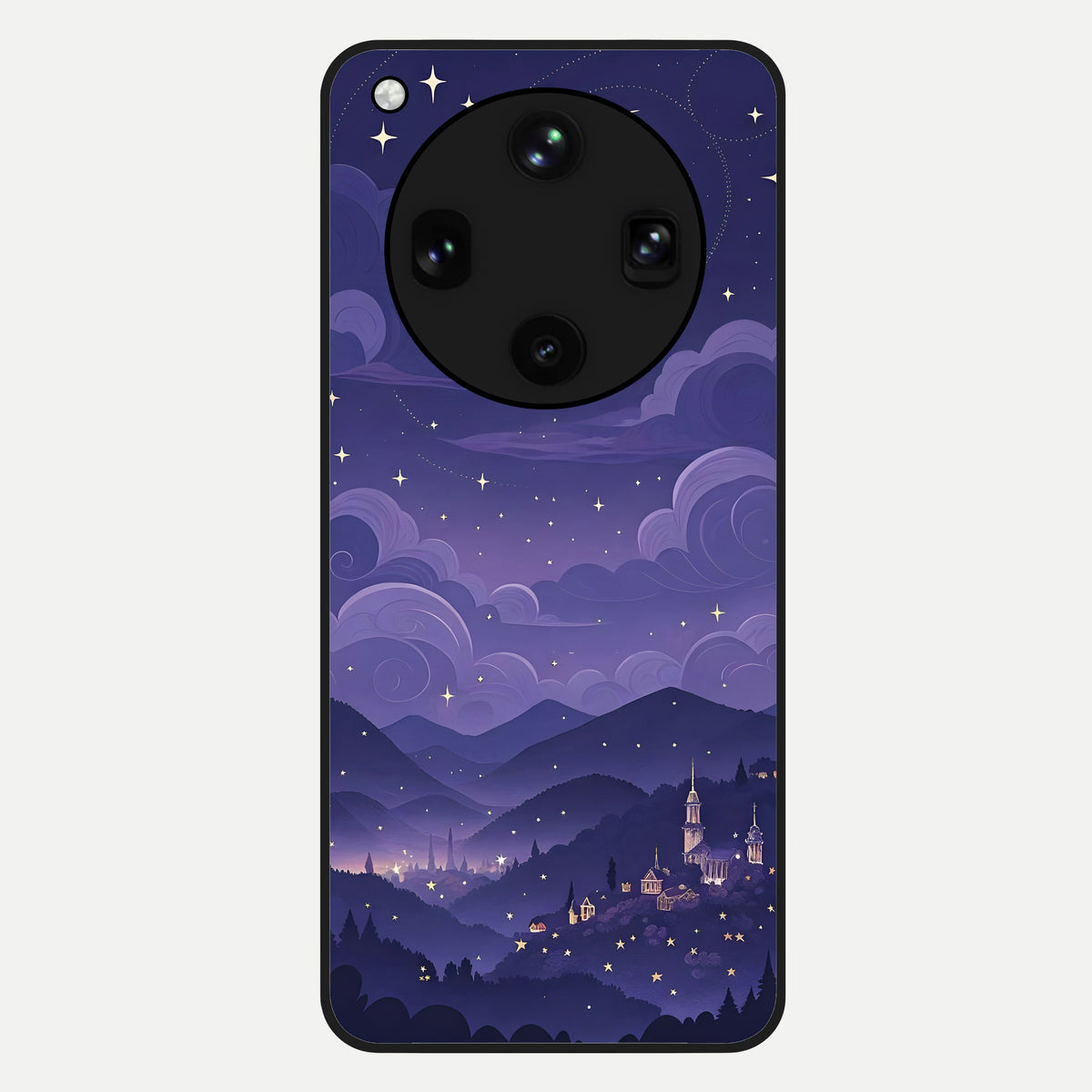  Minimal Night View Glass Case For Oppo Find X8 Ultra back cover – full design glossy printed glass finish