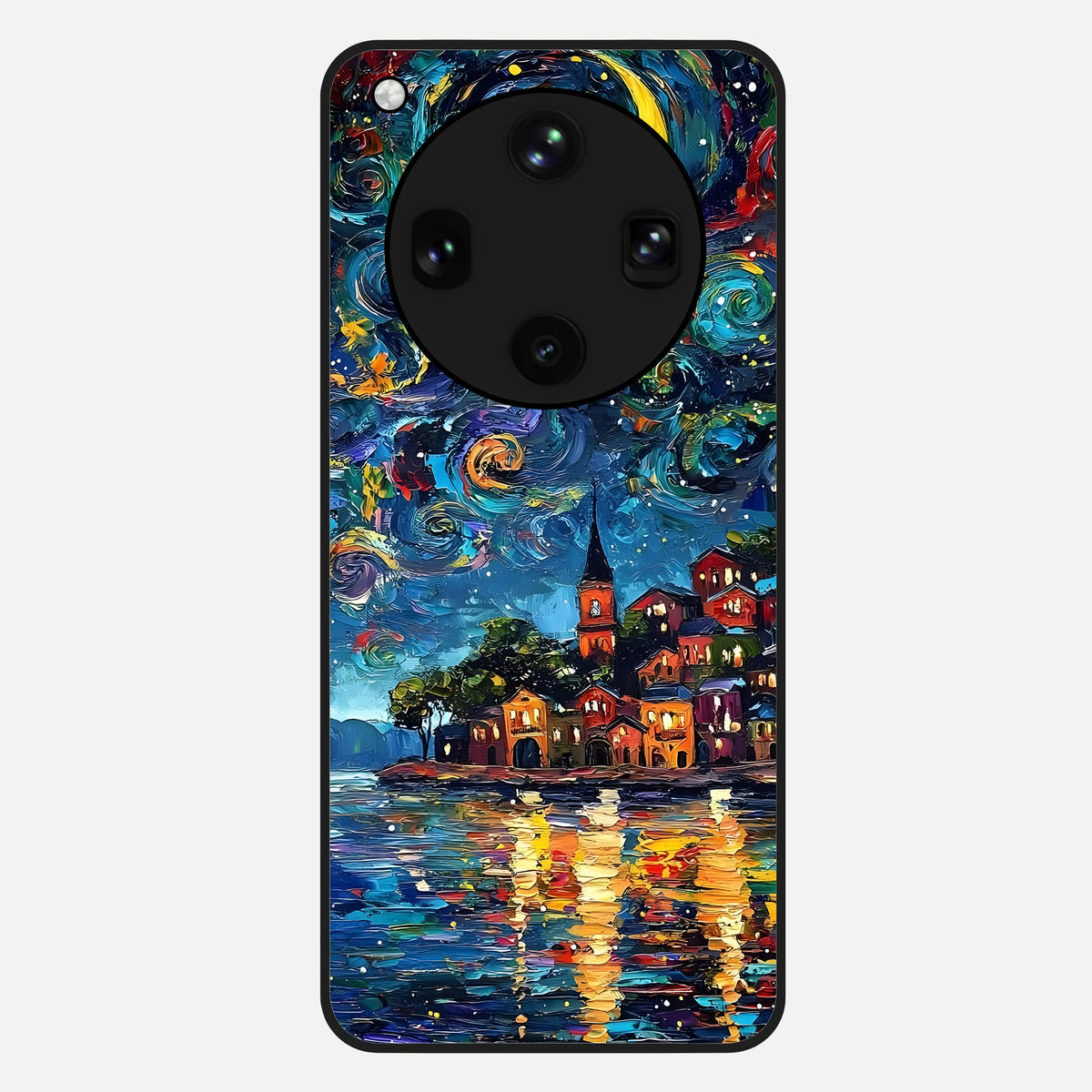  Moonlight Harbor Glow Glass Case For Oppo Find X8 Ultra back cover – full design glossy printed glass finish