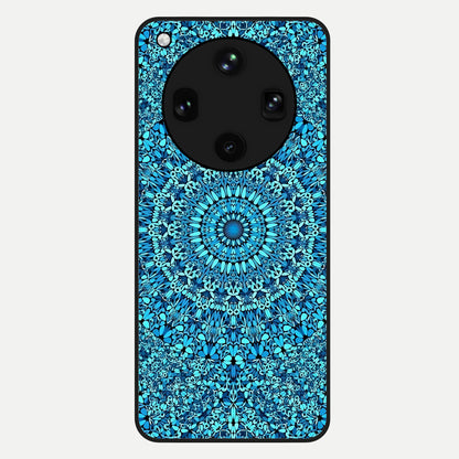  Ocean Bloom Mandala Glass Case For Oppo Find X8 Ultra back cover – full design glossy printed glass finish