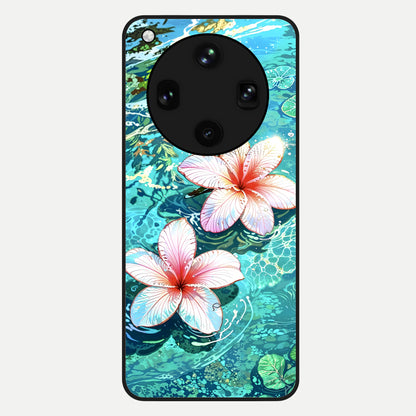  Pink Flowers in Water Glass Case For Oppo Find X8 Ultra back cover – full design glossy printed glass finish