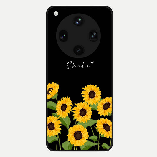  Sunflower Sky Bloom Glass Case For Oppo Find X8 Ultra back cover – full design glossy printed glass finish