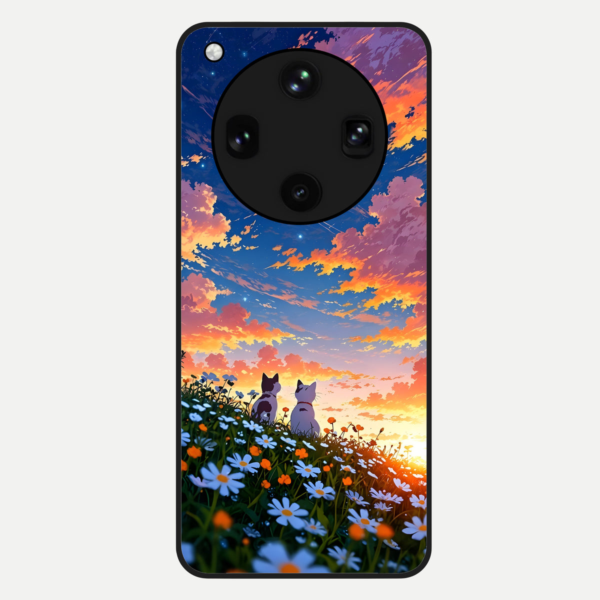  Two Cats Friends Glass Case For Oppo Find X8 Ultra back cover – full design glossy printed glass finish