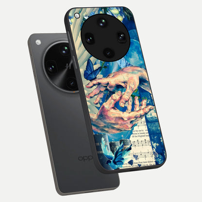  Aesthetic Divider phone case For Oppo Find X8 Ultra showing premium glass back cover with detailed artwork