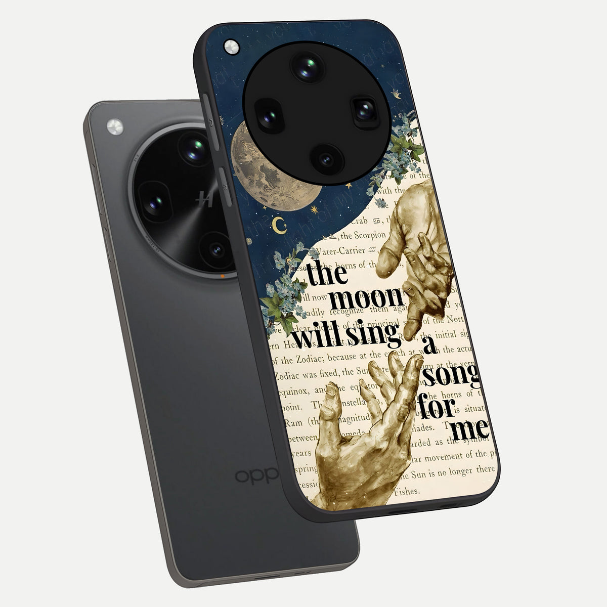  Aesthetic Divine phone case For Oppo Find X8 Ultra showing premium glass back cover with detailed artwork