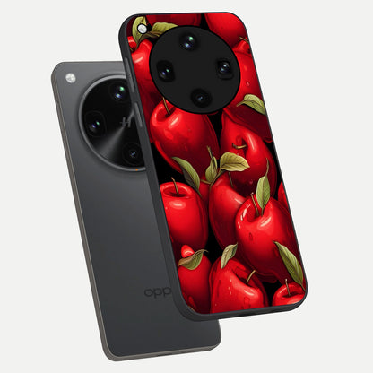  Apple Pattern phone case For Oppo Find X8 Ultra showing premium glass back cover with detailed artwork