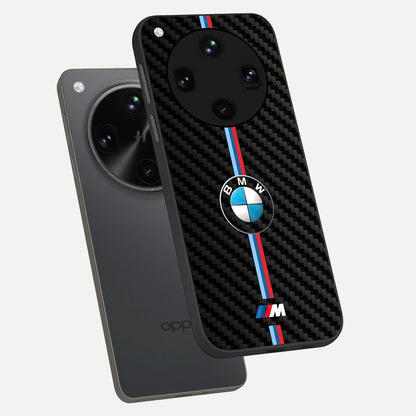  BMW Pattern phone case For Oppo Find X8 Ultra showing premium glass back cover with detailed artwork