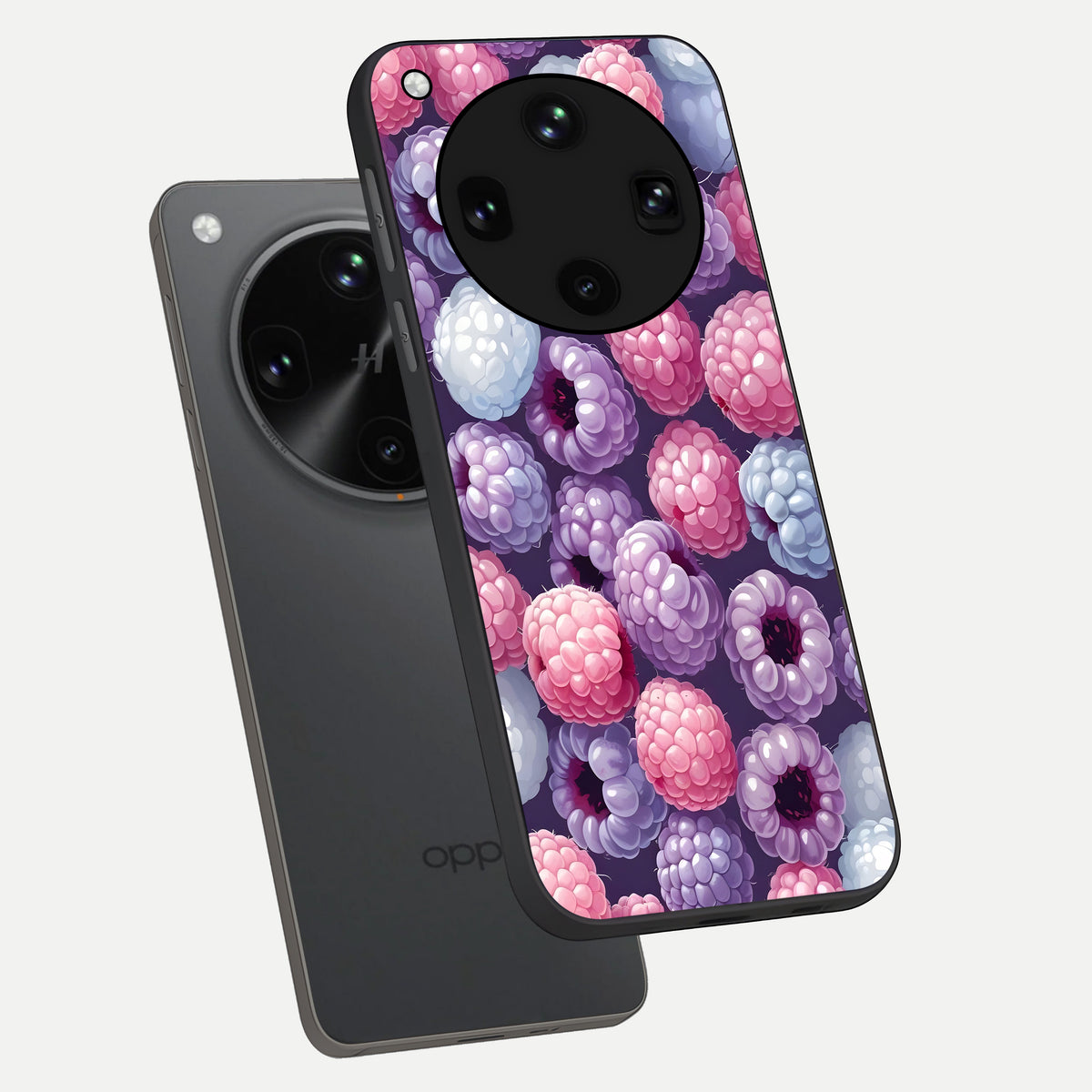  Berry Candy Pop phone case For Oppo Find X8 Ultra showing premium glass back cover with detailed artwork