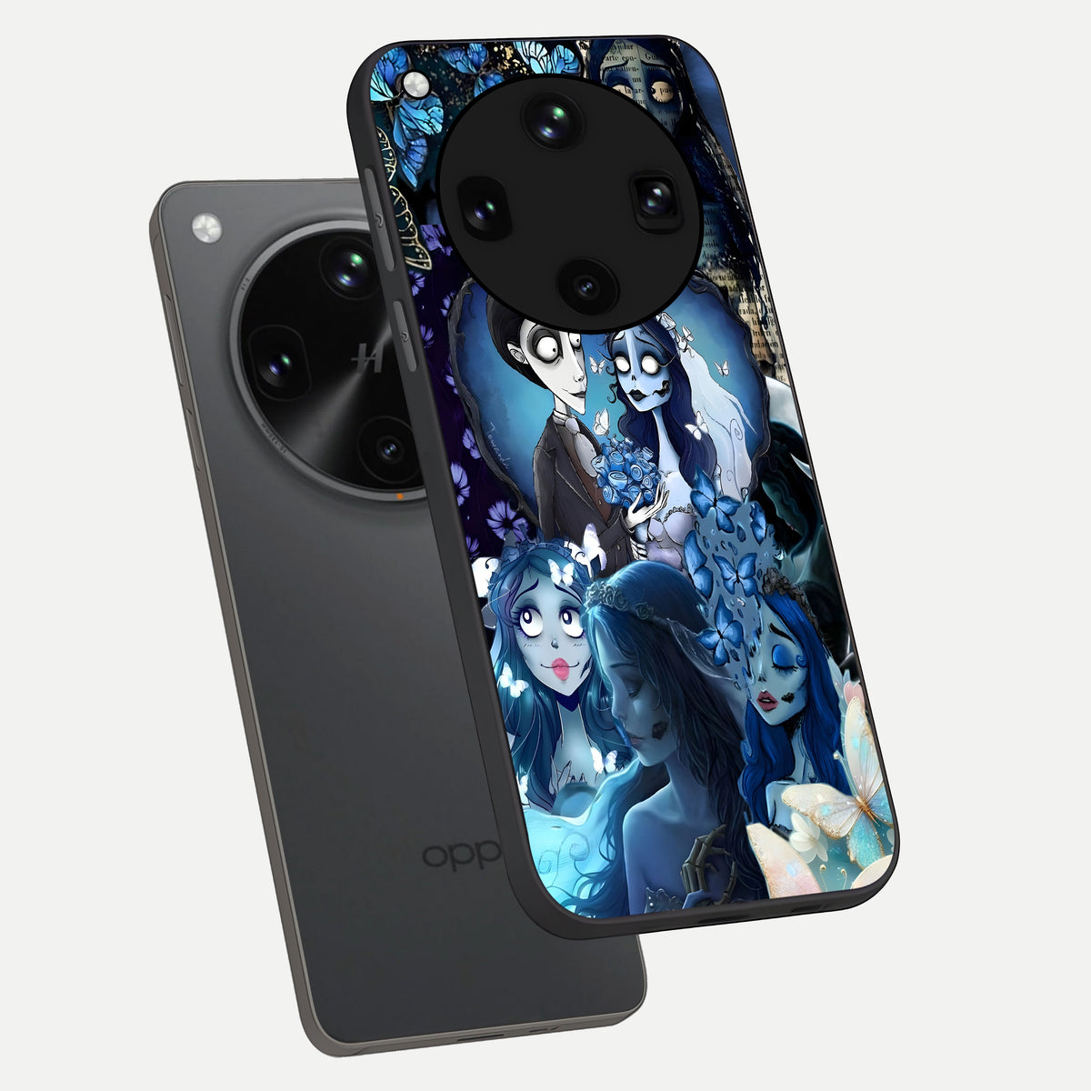  Butterfly Ghost Soul phone case For Oppo Find X8 Ultra showing premium glass back cover with detailed artwork