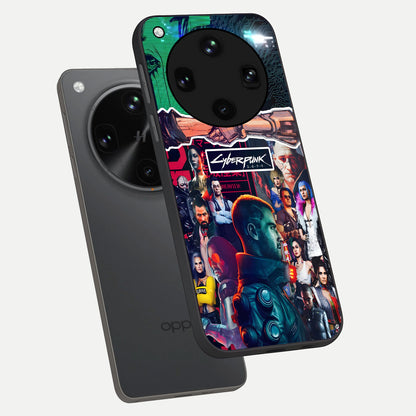  CYBERPUNK Legacy phone case For Oppo Find X8 Ultra showing premium glass back cover with detailed artwork