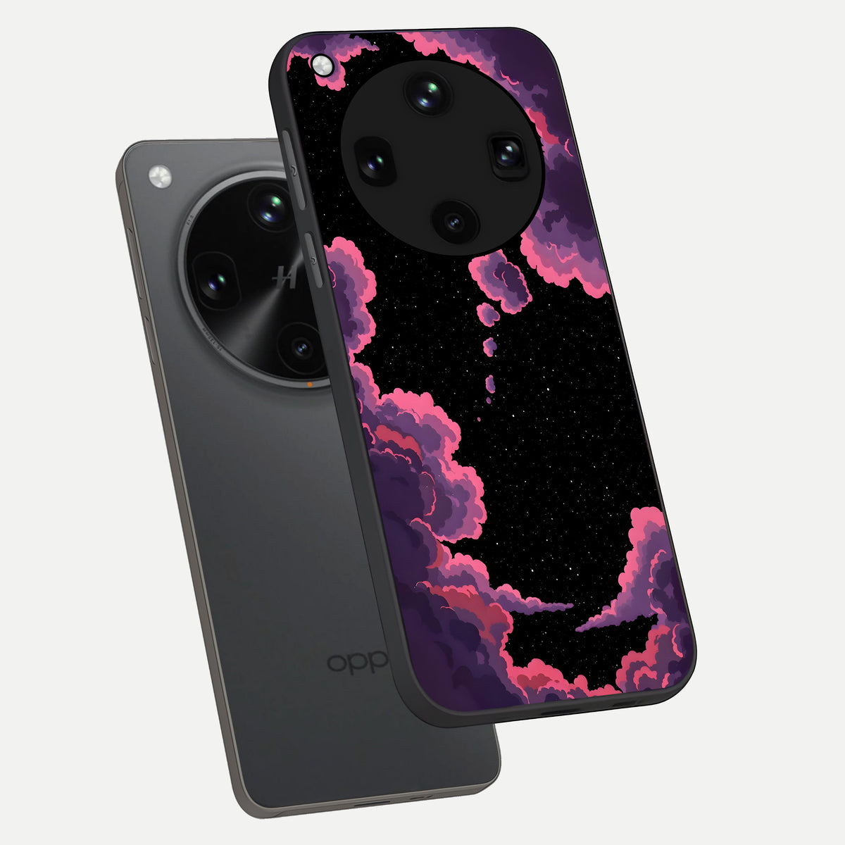  Cosmic Cloud Journey phone case For Oppo Find X8 Ultra showing premium glass back cover with detailed artwork