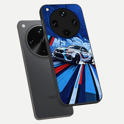  Drift Power Rush phone case For Oppo Find X8 Ultra showing premium glass back cover with detailed artwork