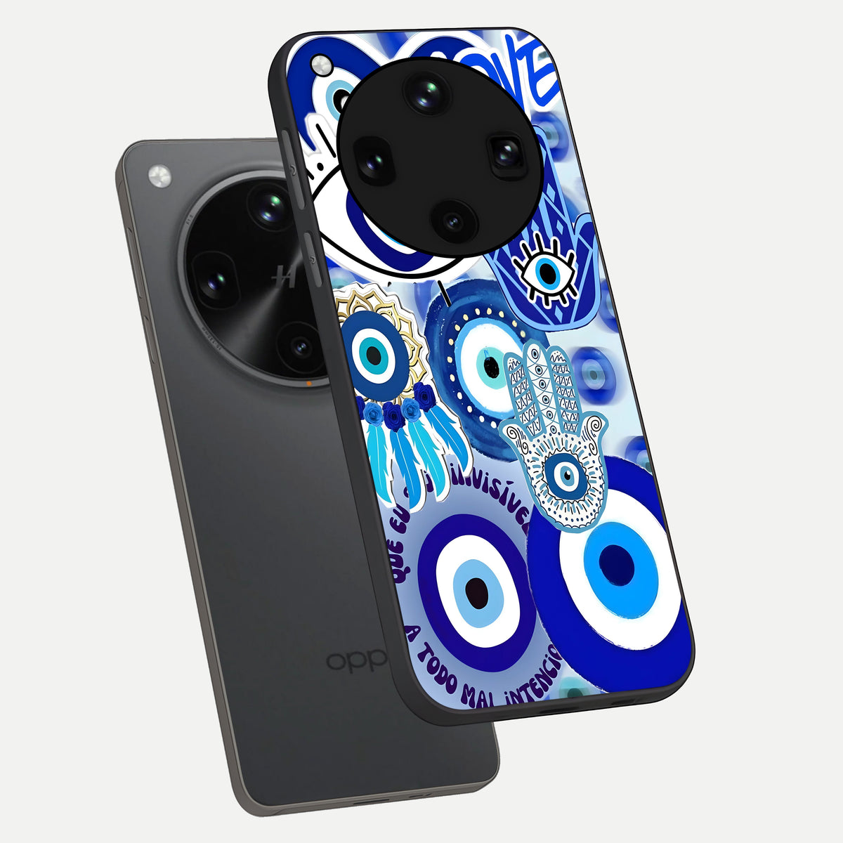  Evil Eyes Dream phone case For Oppo Find X8 Ultra showing premium glass back cover with detailed artwork