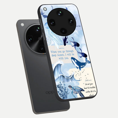  Faithful Ocean Promise phone case For Oppo Find X8 Ultra showing premium glass back cover with detailed artwork