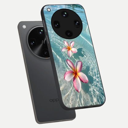  Floating Bloom Bliss phone case For Oppo Find X8 Ultra showing premium glass back cover with detailed artwork