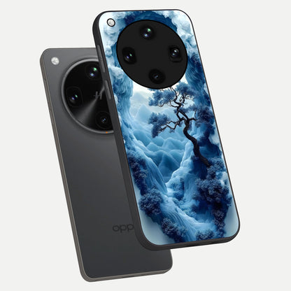  Frozen Serenity Gate phone case For Oppo Find X8 Ultra showing premium glass back cover with detailed artwork