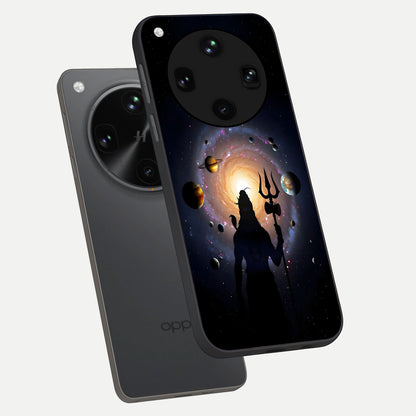  Galactic Shiva Vision phone case For Oppo Find X8 Ultra showing premium glass back cover with detailed artwork
