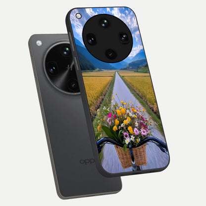  Golden Field Journey phone case For Oppo Find X8 Ultra showing premium glass back cover with detailed artwork