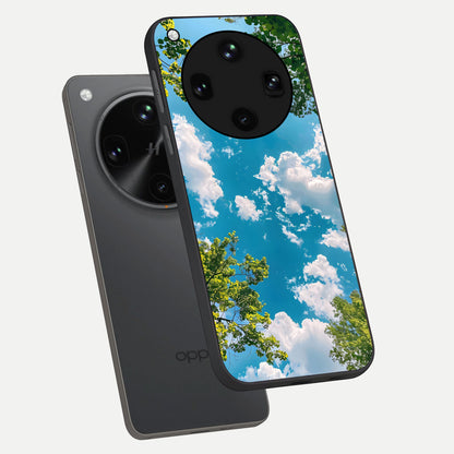 Green Moon Energy phone case For Oppo Find X8 Ultra showing premium glass back cover with detailed artwork