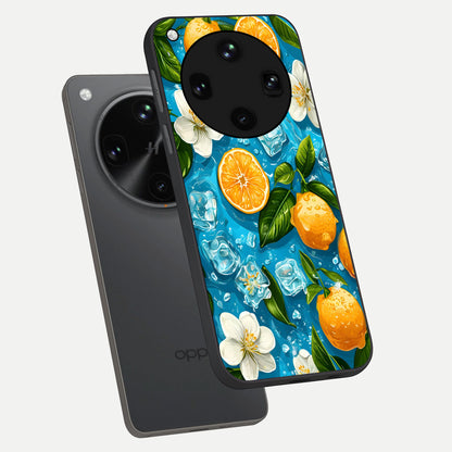  Ice Cube With Orange phone case For Oppo Find X8 Ultra showing premium glass back cover with detailed artwork