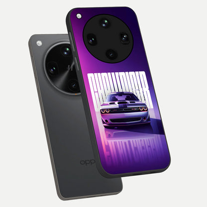  Midnight Muscle Ride phone case For Oppo Find X8 Ultra showing premium glass back cover with detailed artwork