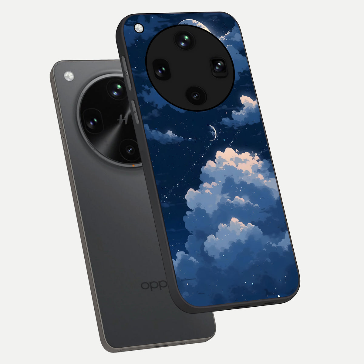  Moon Dream Haze phone case For Oppo Find X8 Ultra showing premium glass back cover with detailed artwork