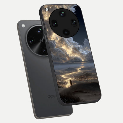  Moonlight Spark Path phone case For Oppo Find X8 Ultra showing premium glass back cover with detailed artwork