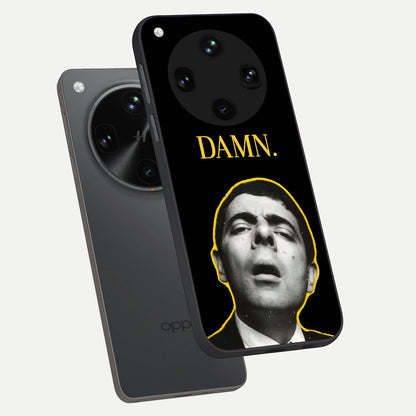  Mr Bean Damn phone case For Oppo Find X8 Ultra showing premium glass back cover with detailed artwork