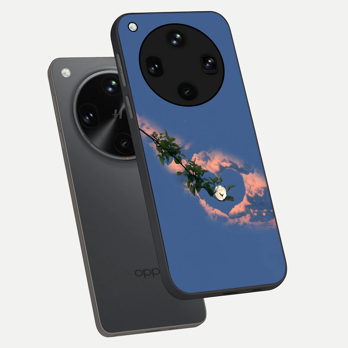  Sky Under Tree phone case For Oppo Find X8 Ultra showing premium glass back cover with detailed artwork