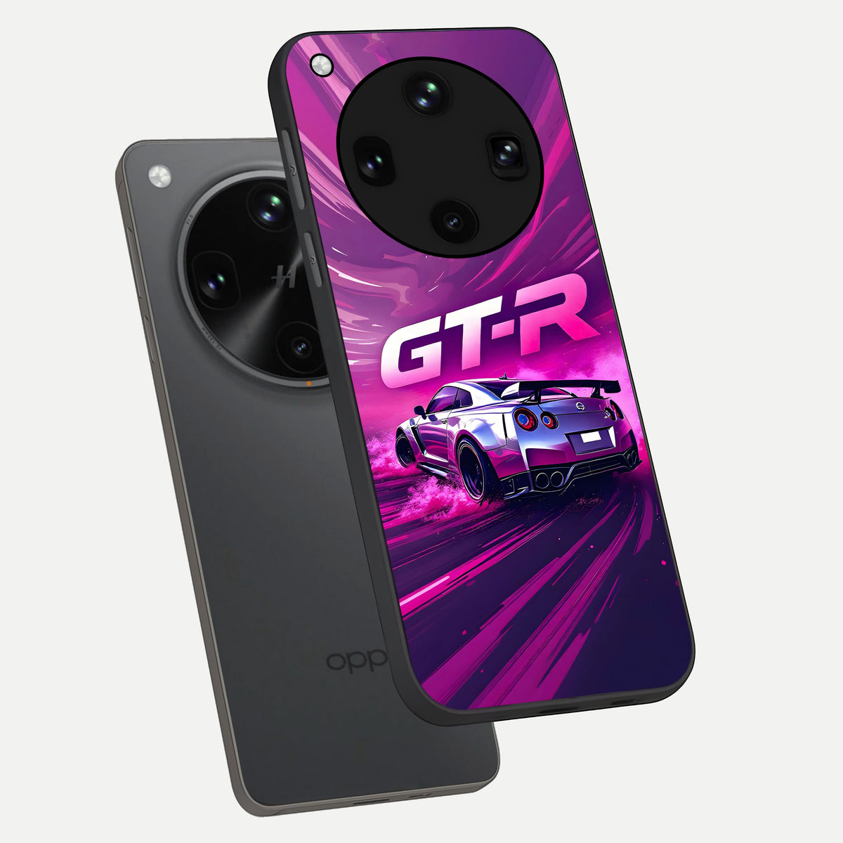  Speed Drift Legend phone case For Oppo Find X8 Ultra showing premium glass back cover with detailed artwork