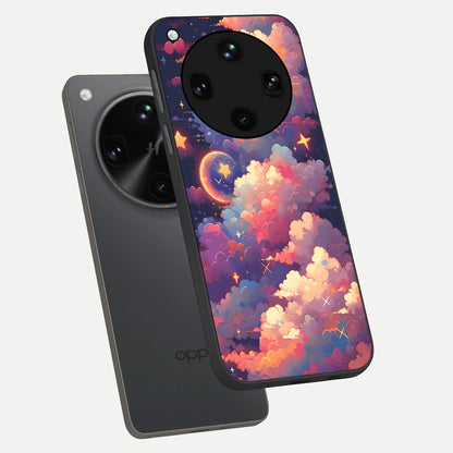  Starlit Dream Clouds phone case For Oppo Find X8 Ultra showing premium glass back cover with detailed artwork