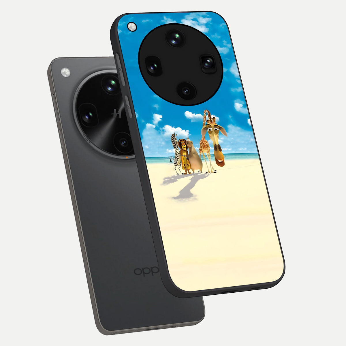  Tropical Fun Squad phone case For Oppo Find X8 Ultra showing premium glass back cover with detailed artwork