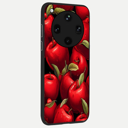  Apple Pattern back cover For Oppo Find X8 Ultra slim fit glass case with vibrant aesthetic design