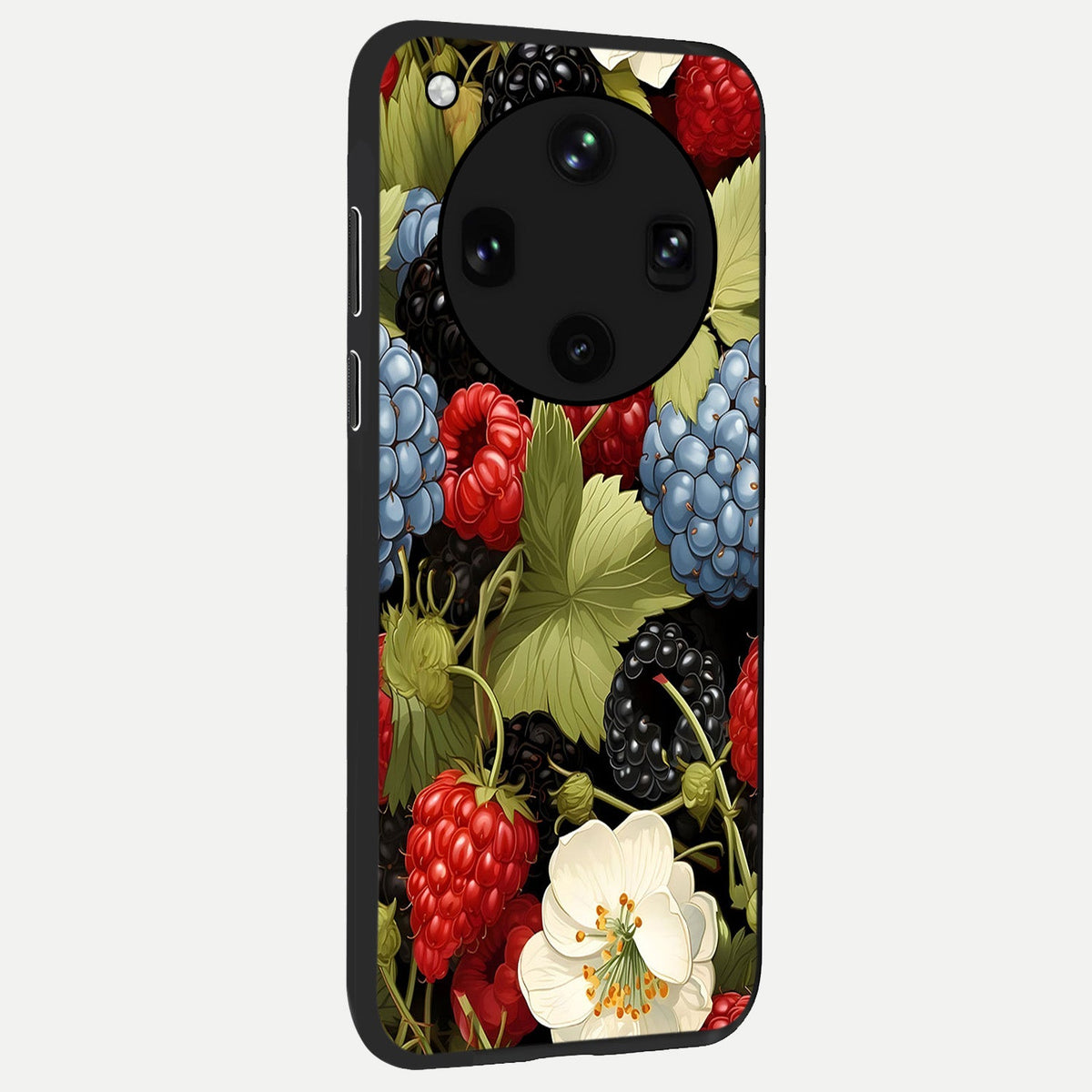 Berry Bloom Charm back cover For Oppo Find X8 Ultra slim fit glass case with vibrant aesthetic design
